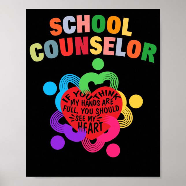 Poster School Counselor Full Heart Appreciation (Frente)