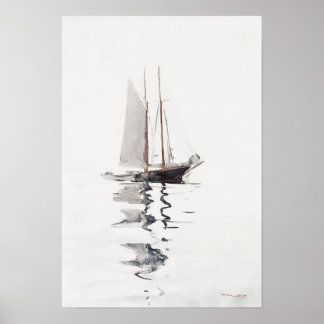 Poster Schooner com duas pernas, com Dory, por Winslow Ho