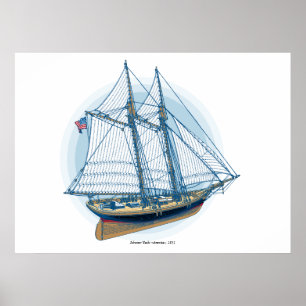 Poster Schooner Yacht "America", 1851