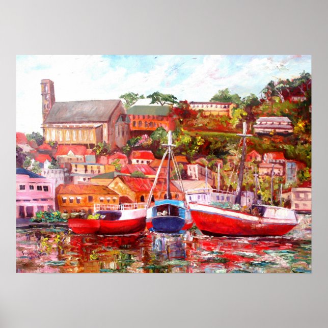 Poster Schooners no Carenage (Frente)