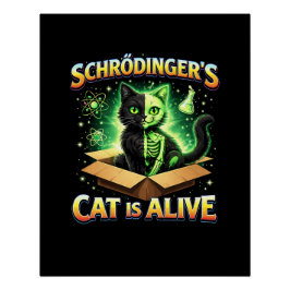 Póster Schrödinger’s Curious Cat