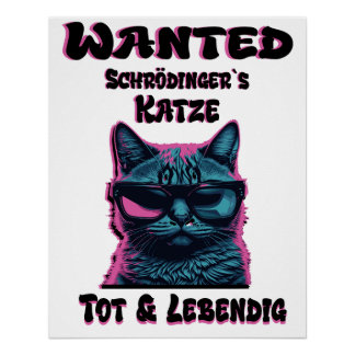 Póster Schrödinger`s Katze 1