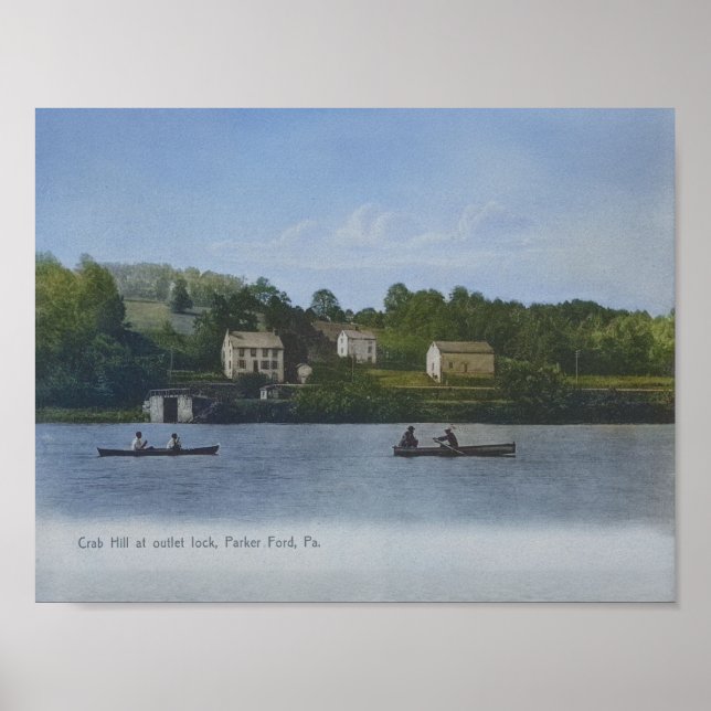 Poster Schuylkill Canal Lock 57 Parker Ford PA (Frente)