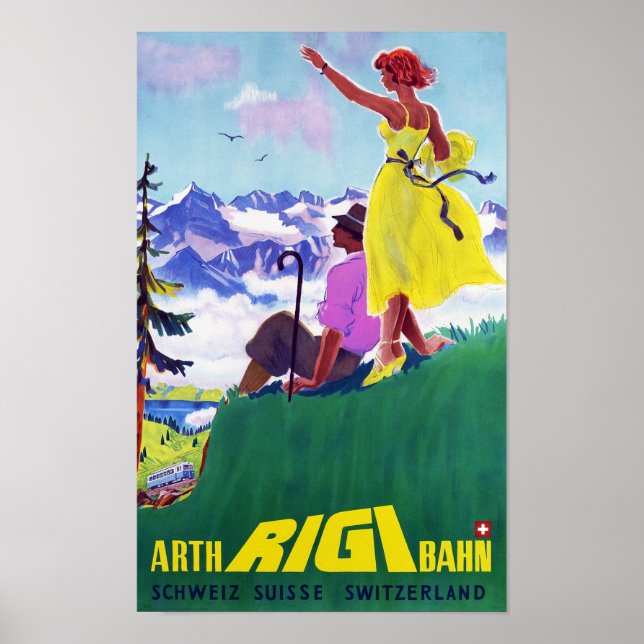 Poster " Schweiz: 2022/heute - Arth Rigi Bahn Sommer ...  (Frente)