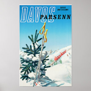 Poster "Schweiz: 2022/heute - Davos Parsenn Winter Reise