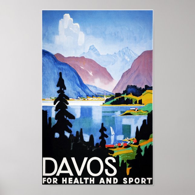 Poster "Schweiz: 2022/heute - Davos Sommer Reise ... (Frente)