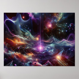 Poster Sci-fi Energy Of Sine And Radio Waves