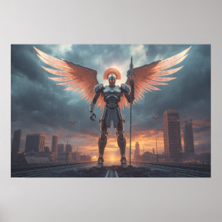 Poster Sci Fi Fantasy: Sentinel of the Crimson Dawn