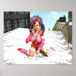 Poster Sci Fi Female Cyborg