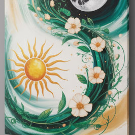 Póster Sci-Fi Místico: Ramificação Neo-Futurística no Esp