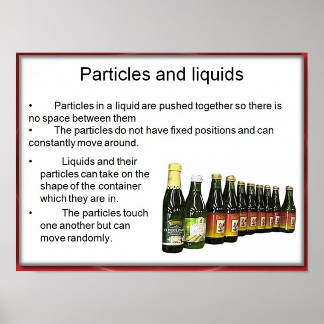 Póster Science, Chemistry, Particles in liquids (Frente)