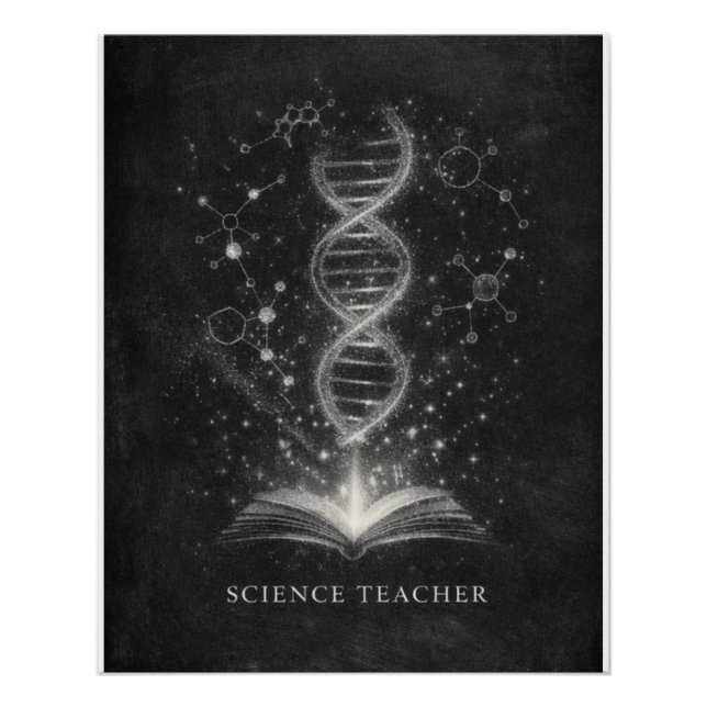 Póster Science Teacher Chalk Dust Constellation Art (Frente)
