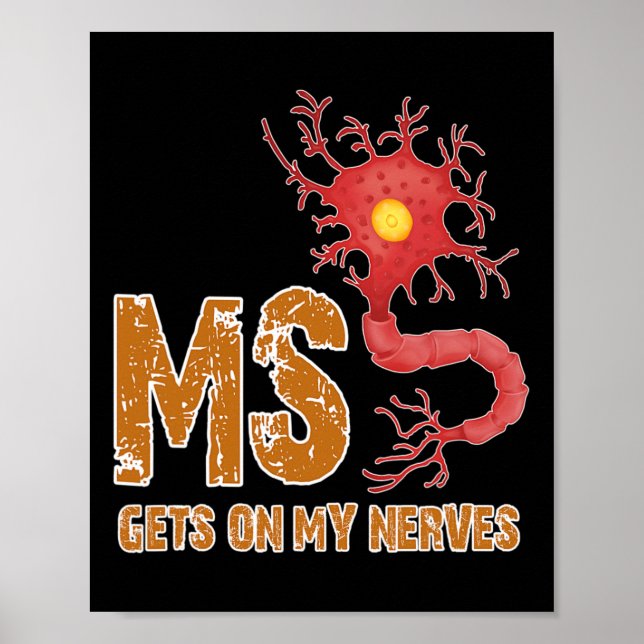Poster Sclerose Divertida Encoste Meus Nervos (Frente)