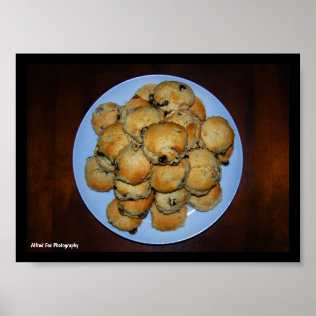 Poster Scones de Frutas em Madeira (Frente)