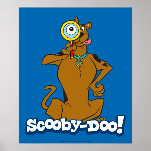Poster Scooby Doo Com Vidro De Ampliação (Frente)