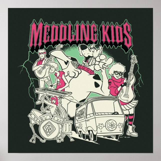 Poster Scooby-Doo e Gang Meddling Kids Punk Banda (Frente)