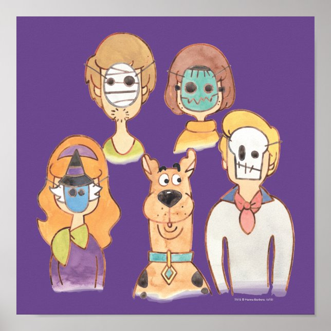 Poster Scooby-Doo | Nossos Máscaras de Halloween (Frente)