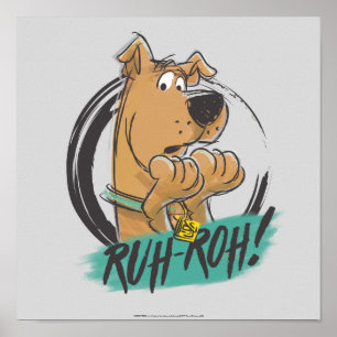 Poster Scooby-Doo "Ruh Roh!" Esboço do marcador