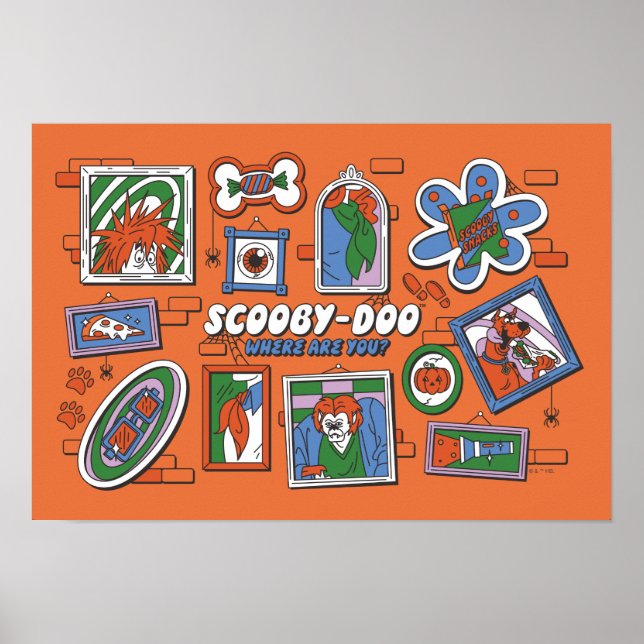 Poster Scooby-Doo Wall of Halloween Picture Frames (Frente)