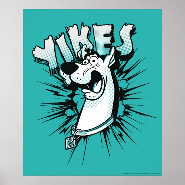 Poster Scooby-Doo "Yikes!" Gráfico de Meio-Tom (Frente)