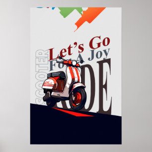 Poster Scooter Vamos Lá