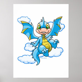 Poster Scorchio Azul com a cabeça nas nuvens