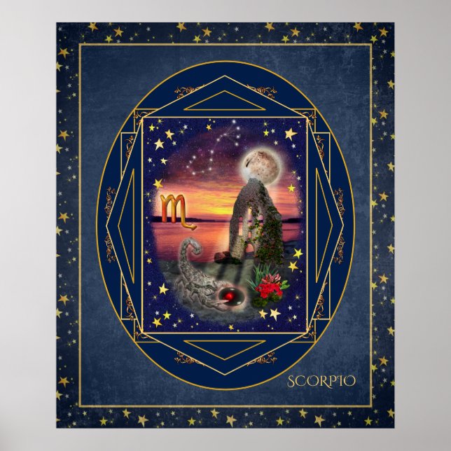 Poster Scorpio Art Collage (Frente)