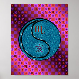 Poster Scorpio e Água Boar