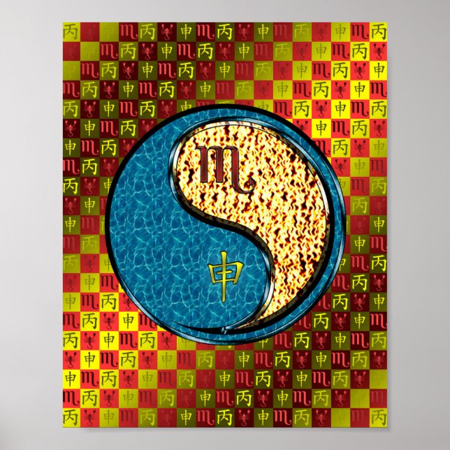 Poster Scorpio e Macaco de Fogo (Frente)