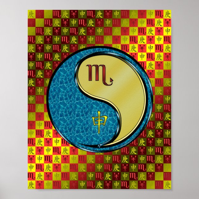 Poster Scorpio e Macaco Metálico (Frente)