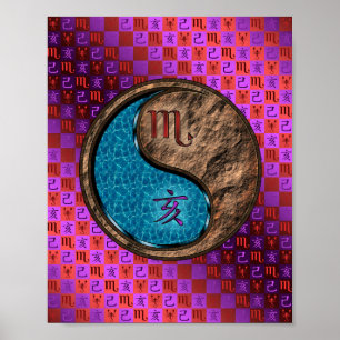 Poster Scorpio & Earth Boar