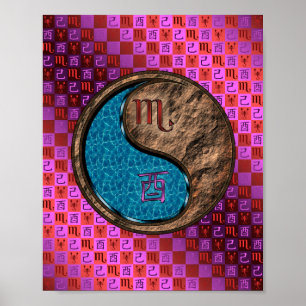 Poster Scorpio & Earth Rooster