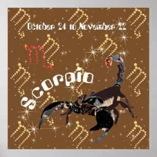 Póster Scorpio October 24 to de novembros de 22 posteres
