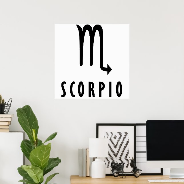 Poster Scorpio zodiac (Escritório em casa)