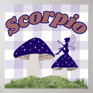 Poster Scorpio Zoditagecore Fairy Mushroom