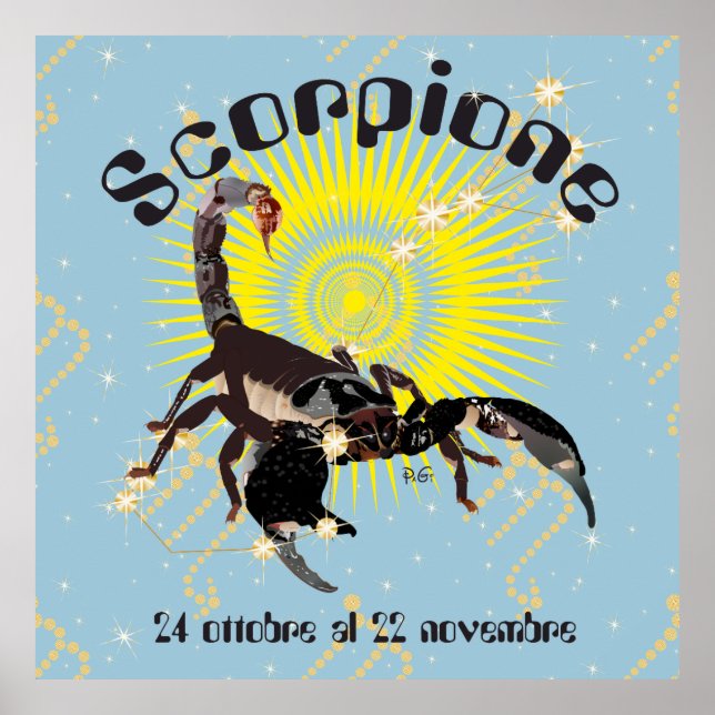 Póster Scorpione 24 al ottobre de 22 posteres novembre (Frente)