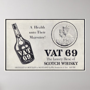 Poster Scotch wiskey do Vat 69
