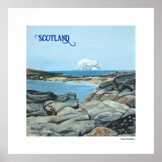 Poster Scotland Bass Rock North Berwick por Pola.B.Alex