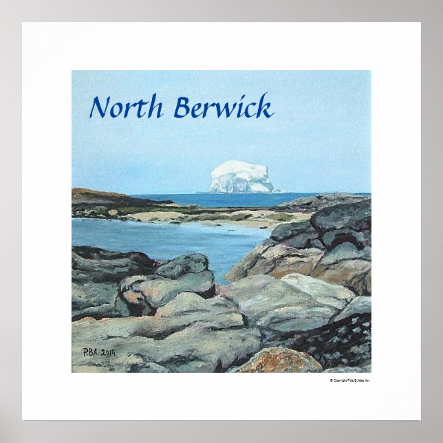 Poster Scotland Bass Rock North Berwick por Pola.B.Alex (Frente)