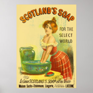 Póster Scotland Soap Vintage Advertisement