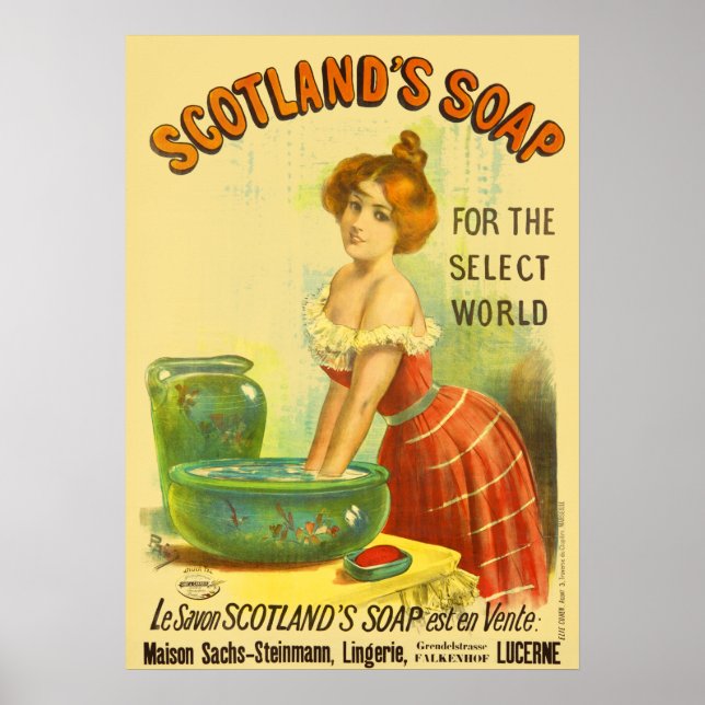 Póster Scotland Soap Vintage Advertisement (Frente)