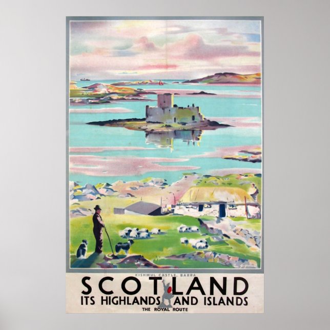 Poster Scotland vintage travel (Frente)
