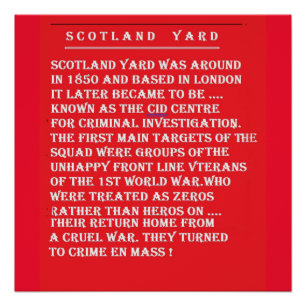Póster Scotland Yard, a história de Londres Inglaterra