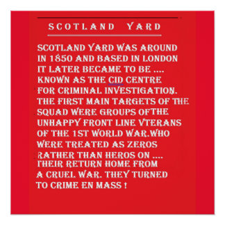 Póster Scotland Yard, a história de Londres Inglaterra