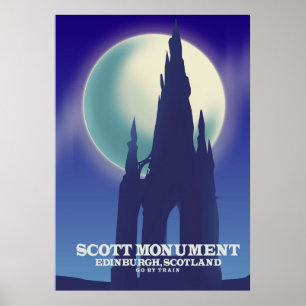 Poster Scott Monument, Edimburgo, Escócia