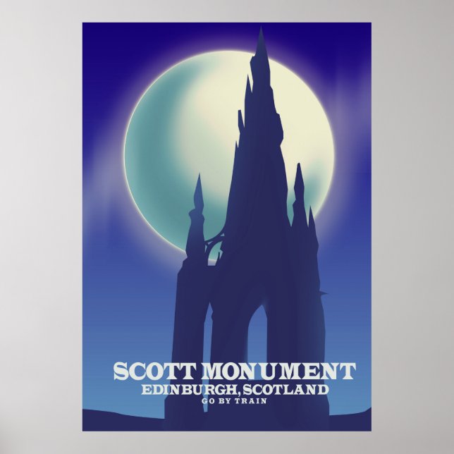Poster Scott Monument, Edimburgo, Escócia (Frente)