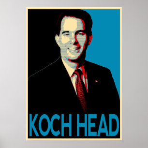 Poster Scott Walker -- Koch Head