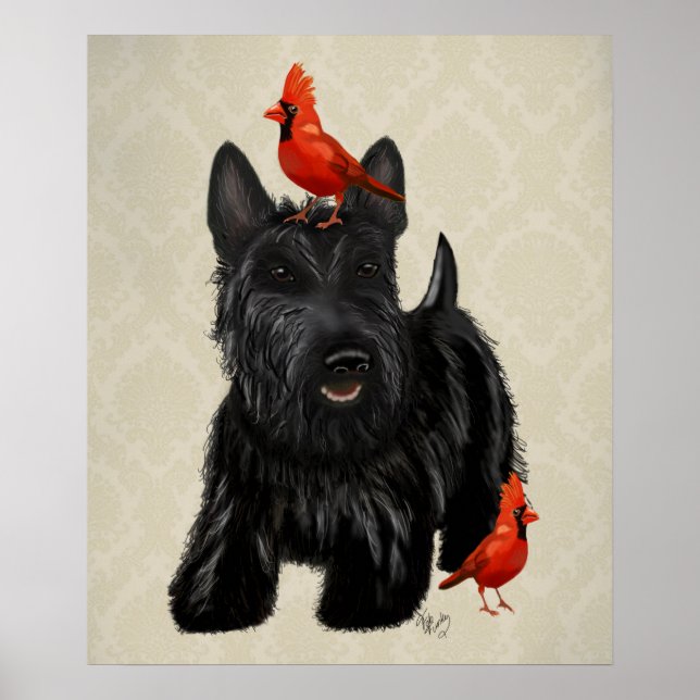 Póster Scottie Dog e Red Birds (Frente)