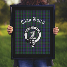Poster Scottish Clan Baird Crest Tartan