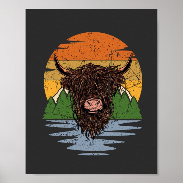 Poster Scottish Highland Cattle (Frente)